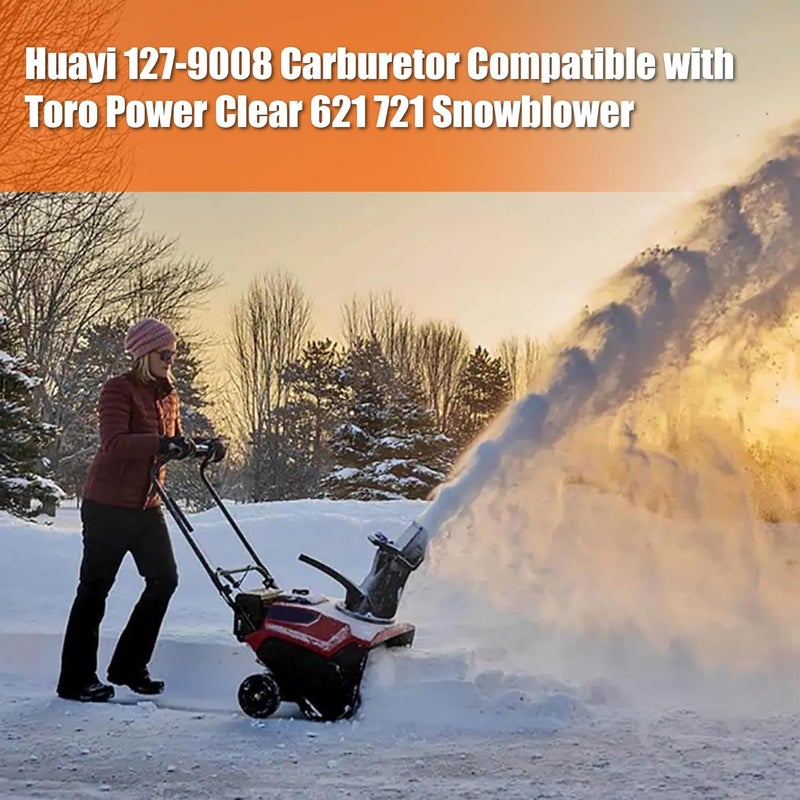 Piogarten Huayi Carburetor for 127-9008 Toro 21" Power Clear 621 721 R E QZR QZE Snowblower 38741 38742 38743 38744 38751 - Image 3